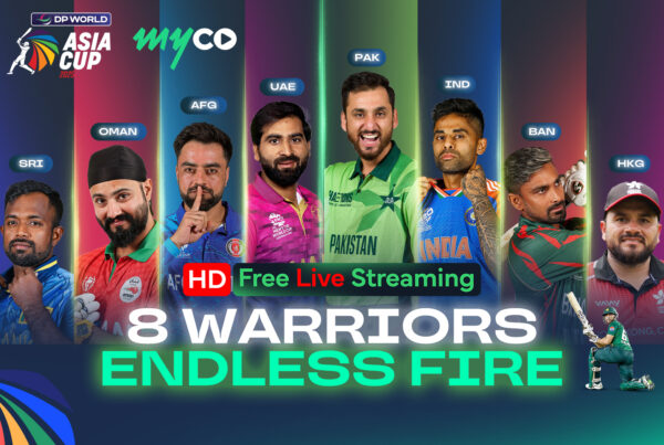 Asia Cup 2025 Schedule + Live Streaming in Pakistan only on myco. 8 cricket teams to win the glory, endless fire!