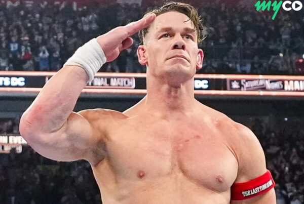 John Cena saluting in WWE ring